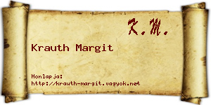 Krauth Margit névjegykártya